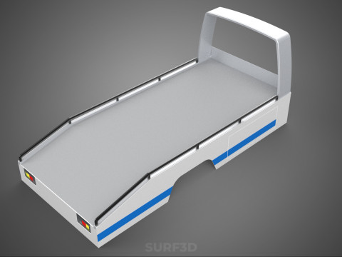 BODY BED ONLY FLATBED TOW TRUCK TOWING TOWTRUCK PICK UP VEHICLE 3D 모델
