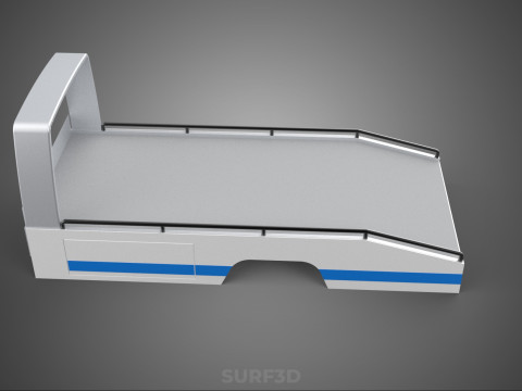 BODY BED ONLY FLATBED TOW TRUCK TOWING TOWTRUCK PICK UP VEHICLE 3D 모델