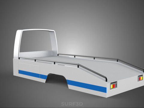 BODY BED ONLY FLATBED TOW TRUCK TOWING TOWTRUCK PICK UP VEHICLE 3D 모델