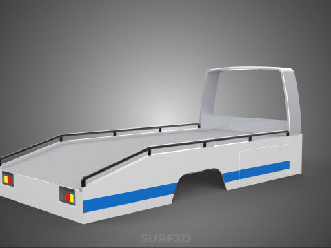 BODY BED ONLY FLATBED TOW TRUCK TOWING TOWTRUCK PICK UP VEHICLE 3D 모델