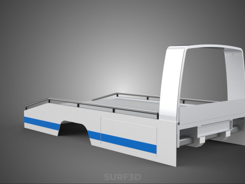 BODY BED ONLY FLATBED TOW TRUCK TOWING TOWTRUCK PICK UP VEHICLE 3D 모델