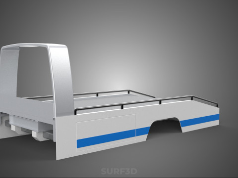 BODY BED ONLY FLATBED TOW TRUCK TOWING TOWTRUCK PICK UP VEHICLE 3D 모델