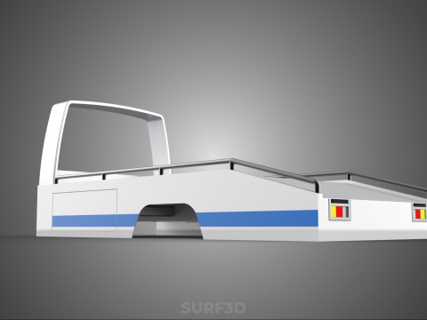 BODY BED ONLY FLATBED TOW TRUCK TOWING TOWTRUCK PICK UP VEHICLE 3D 모델