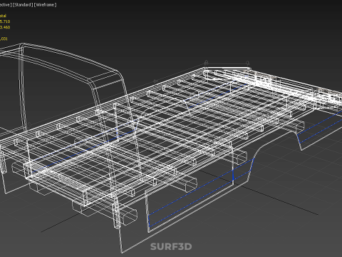 BODY BED ONLY FLATBED TOW TRUCK TOWING TOWTRUCK PICK UP VEHICLE 3D 모델