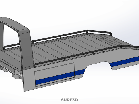 BODY BED ONLY FLATBED TOW TRUCK TOWING TOWTRUCK PICK UP VEHICLE 3D 모델