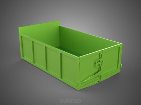 TRUCK BED DUMP BODY BOX CONTAINER BIN CARGO VEHICLE PICKUP CAR 3D Model