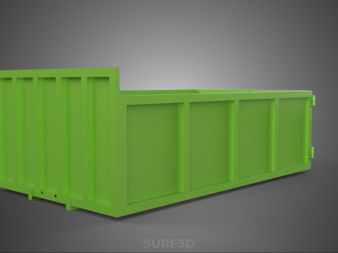 TRUCK BED DUMP BODY BOX CONTAINER BIN CARGO VEHICLE PICKUP CAR 3D 模型