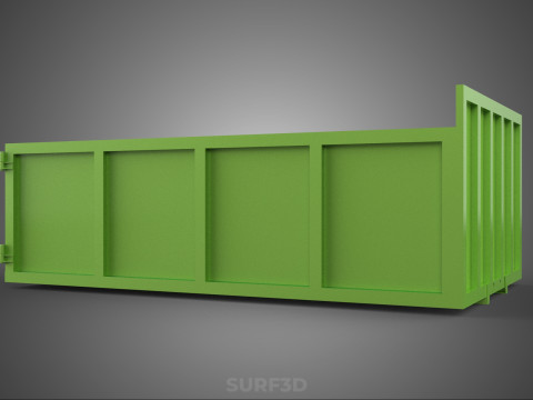 TRUCK BED DUMP BODY BOX CONTAINER BIN CARGO VEHICLE PICKUP CAR 3D 模型