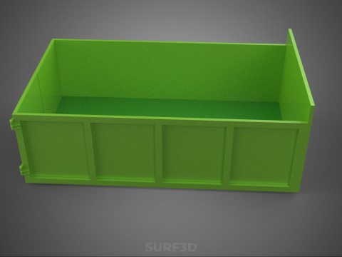 TRUCK BED DUMP BODY BOX CONTAINER BIN CARGO VEHICLE PICKUP CAR 3D 模型