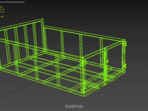 TRUCK BED DUMP BODY BOX CONTAINER BIN CARGO VEHICLE PICKUP CAR 3D 模型