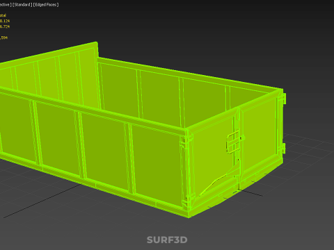 TRUCK BED DUMP BODY BOX CONTAINER BIN CARGO VEHICLE PICKUP CAR 3D 模型