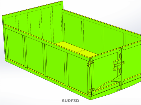TRUCK BED DUMP BODY BOX CONTAINER BIN CARGO VEHICLE PICKUP CAR 3D 模型