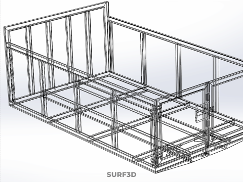 TRUCK BED DUMP BODY BOX CONTAINER BIN CARGO VEHICLE PICKUP CAR 3D 模型