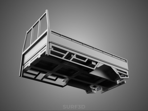 PICKUP TRUCK BED FLATBED CARGO TRAY PICK UP FLAT DECK BAKKIE UTE Modelo 3D