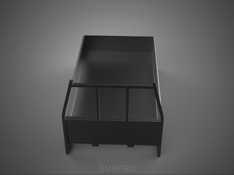 PICKUP TRUCK BED FLATBED CARGO TRAY PICK UP FLAT DECK BAKKIE UTE 3D मॉडल