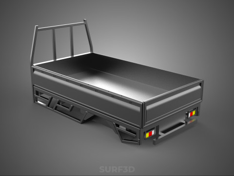 FLATDECK PICKUP TRUCK BED HEADBOARD STRUCTURE FRAME HEAD RACK Modèle 3D