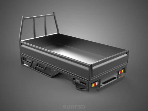 FLATDECK PICKUP TRUCK BED HEADBOARD STRUCTURE FRAME HEAD RACK 3D Model