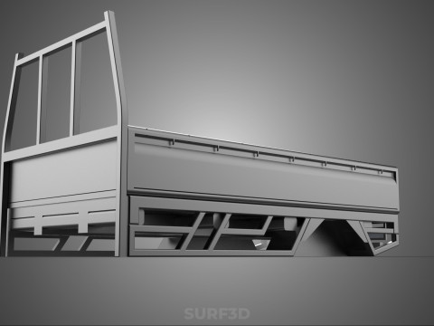FLATDECK PICKUP TRUCK BED HEADBOARD STRUCTURE FRAME HEAD RACK 3D Model