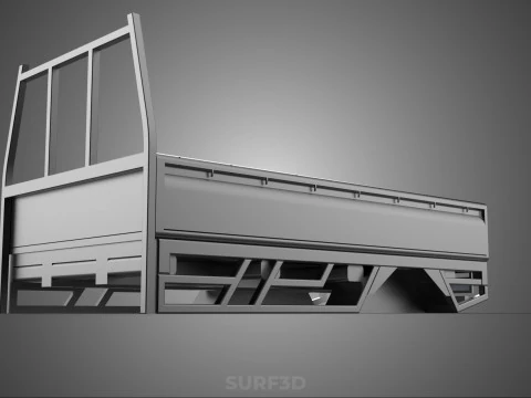 FLATDECK PICKUP TRUCK BED HEADBOARD STRUCTURE FRAME HEAD RACK 3D Model