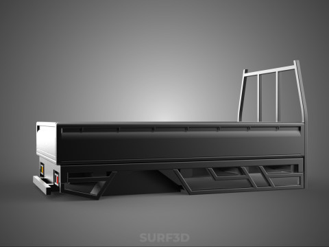 FLATDECK PICKUP TRUCK BED HEADBOARD STRUCTURE FRAME HEAD RACK 3D Model