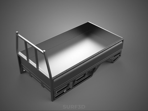 FLATDECK PICKUP TRUCK BED HEADBOARD STRUCTURE FRAME HEAD RACK 3D Model