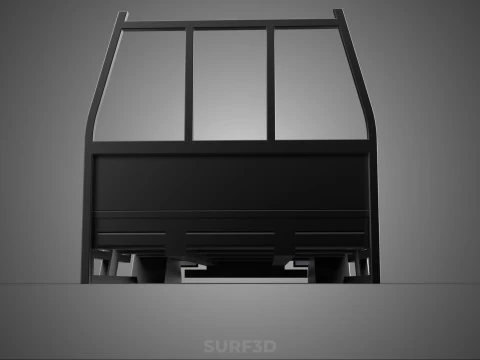 FLATDECK PICKUP TRUCK BED HEADBOARD STRUCTURE FRAME HEAD RACK 3D Model