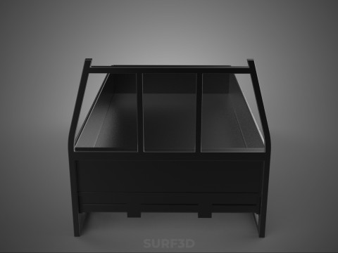 FLATDECK PICKUP TRUCK BED HEADBOARD STRUCTURE FRAME HEAD RACK 3D Model
