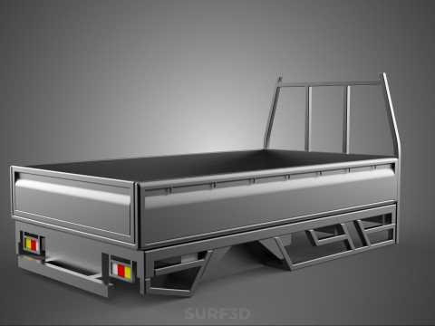 FLATDECK PICKUP TRUCK BED HEADBOARD STRUCTURE FRAME HEAD RACK 3D Model