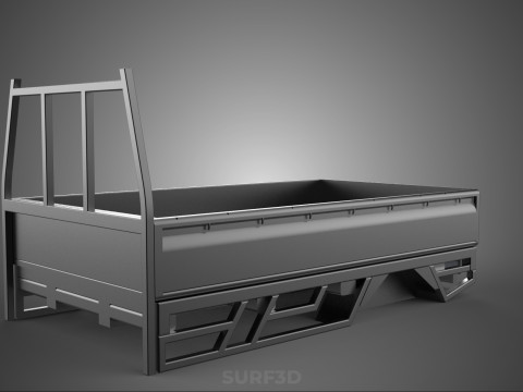 FLATDECK PICKUP TRUCK BED HEADBOARD STRUCTURE FRAME HEAD RACK 3D Model