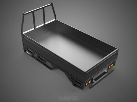 FLATDECK PICKUP TRUCK BED HEADBOARD STRUCTURE FRAME HEAD RACK 3D Model