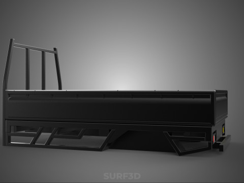 FLATDECK PICKUP TRUCK BED HEADBOARD STRUCTURE FRAME HEAD RACK 3D Model