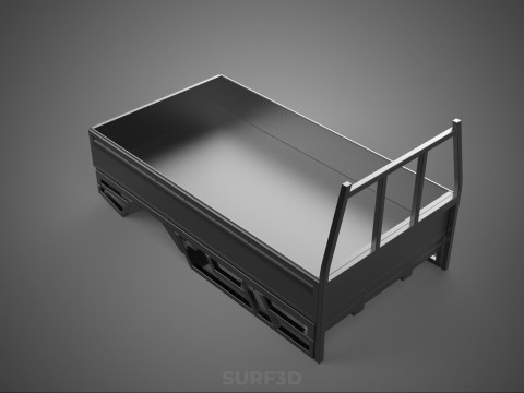 FLATDECK PICKUP TRUCK BED HEADBOARD STRUCTURE FRAME HEAD RACK 3D Model