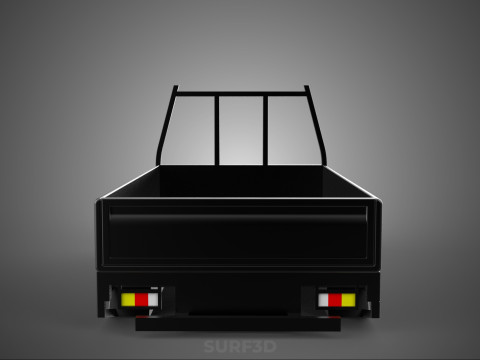 FLATDECK PICKUP TRUCK BED HEADBOARD STRUCTURE FRAME HEAD RACK 3D Model