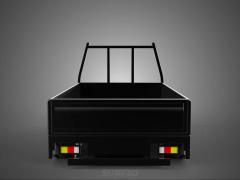 FLATDECK PICKUP TRUCK BED HEADBOARD STRUCTURE FRAME HEAD RACK 3D Model