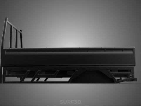 FLATDECK PICKUP TRUCK BED HEADBOARD STRUCTURE FRAME HEAD RACK 3D Model