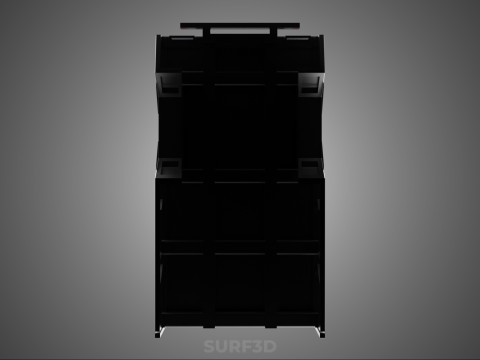 FLATDECK PICKUP TRUCK BED HEADBOARD STRUCTURE FRAME HEAD RACK 3D Model