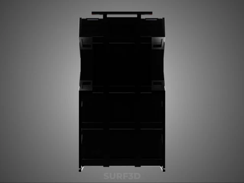 FLATDECK PICKUP TRUCK BED HEADBOARD STRUCTURE FRAME HEAD RACK 3D Model