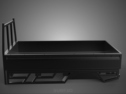 FLATDECK PICKUP TRUCK BED HEADBOARD STRUCTURE FRAME HEAD RACK 3D Model