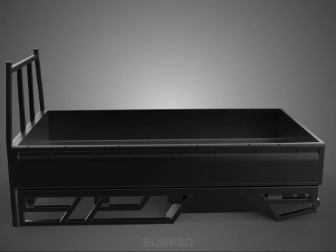 FLATDECK PICKUP TRUCK BED HEADBOARD STRUCTURE FRAME HEAD RACK 3D Model