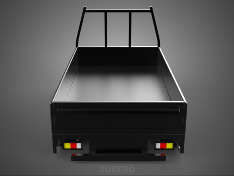 FLATDECK PICKUP TRUCK BED HEADBOARD STRUCTURE FRAME HEAD RACK 3D Model