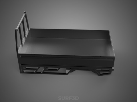 FLATDECK PICKUP TRUCK BED HEADBOARD STRUCTURE FRAME HEAD RACK 3D Model