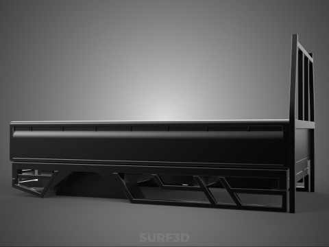 FLATDECK PICKUP TRUCK BED HEADBOARD STRUCTURE FRAME HEAD RACK 3D Model