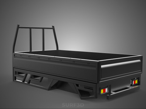 FLATDECK PICKUP TRUCK BED HEADBOARD STRUCTURE FRAME HEAD RACK 3D Model