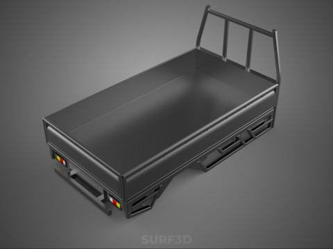 FLATDECK PICKUP TRUCK BED HEADBOARD STRUCTURE FRAME HEAD RACK 3D Model