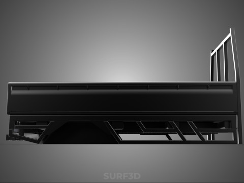 FLATDECK PICKUP TRUCK BED HEADBOARD STRUCTURE FRAME HEAD RACK 3D Model