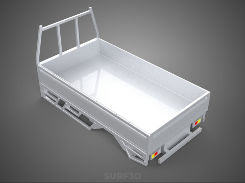 BAKKIE UTE PICKUP TRUCK FLAT BED CHASSIS BACK TRAY HEADBOARD VAN 3D Модель