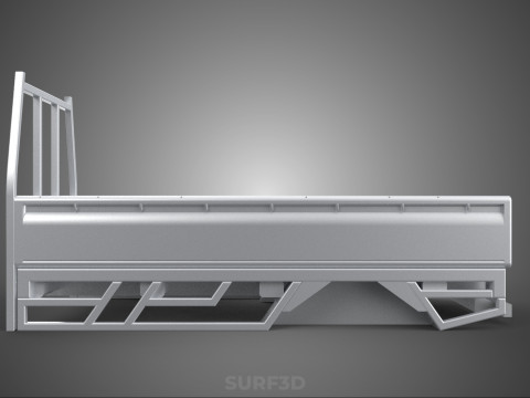 BAKKIE UTE PICKUP TRUCK FLAT BED CHASSIS BACK TRAY HEADBOARD VAN 3D Модель