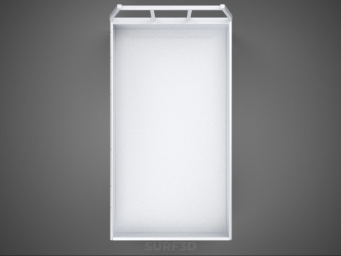 BAKKIE UTE PICKUP TRUCK FLAT BED CHASSIS BACK TRAY HEADBOARD VAN 3D Модель