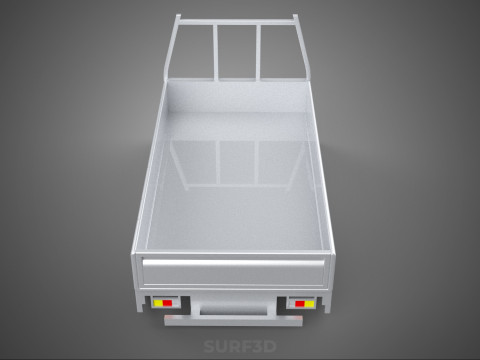 BAKKIE UTE PICKUP TRUCK FLAT BED CHASSIS BACK TRAY HEADBOARD VAN 3D Модель