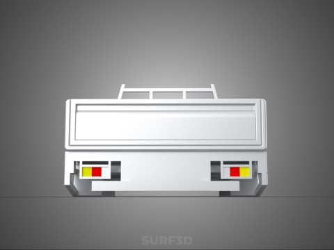 BAKKIE UTE PICKUP TRUCK FLAT BED CHASSIS BACK TRAY HEADBOARD VAN 3D Модель